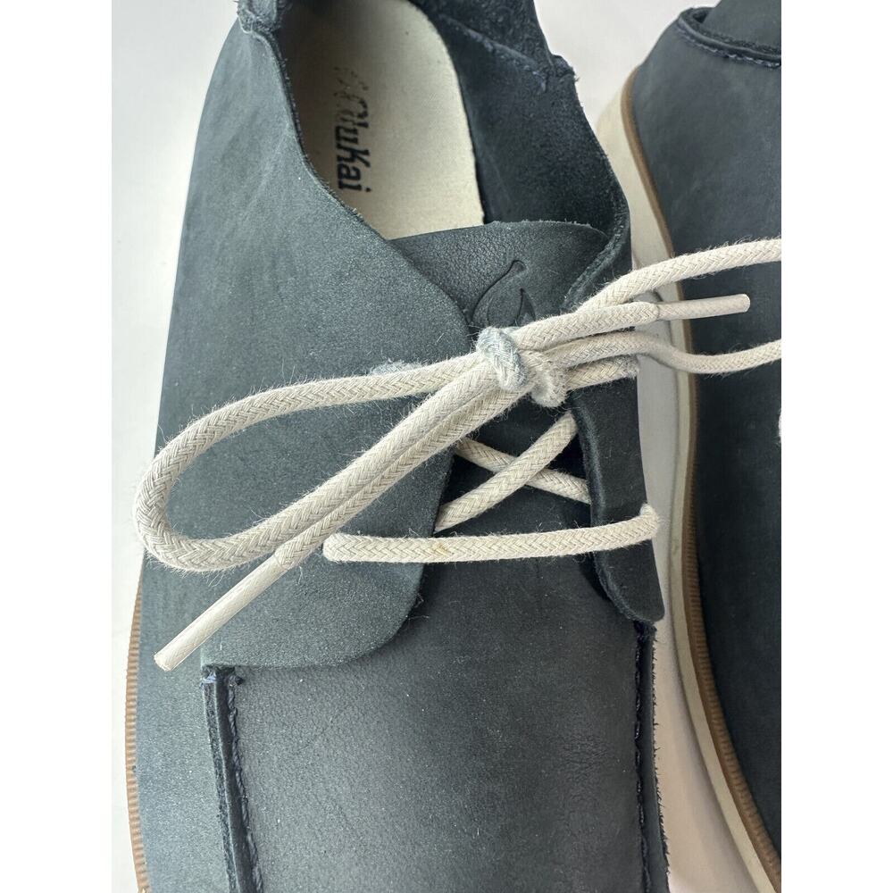 Olukai Holokai Leather Comfort Casual Shoes Carbon Gray Loafer Men's Size 9.5 - Picture 4 of 16